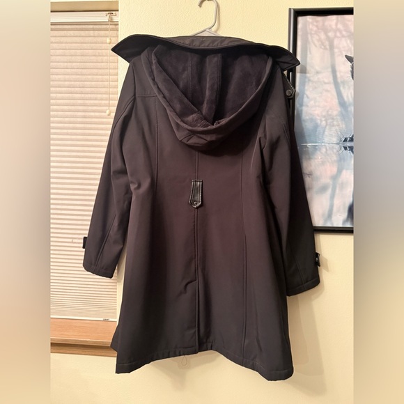 Vintage Michael Kors Black Trench Coat, Size Medium, EUC - Picture 3 of 13